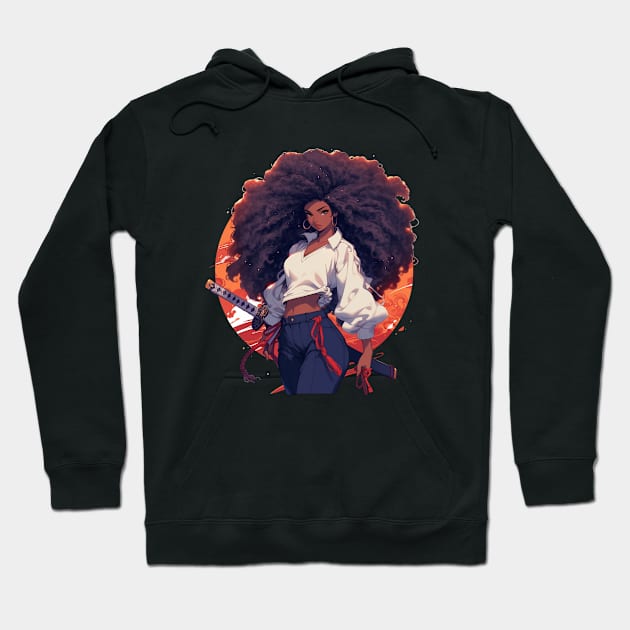 Afro Samurai Girl Hoodie by Genbu